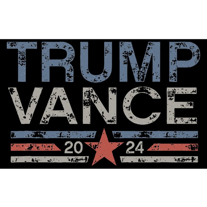 Trump Jd Vance 2024 Retro Stripe And Star Bumper Sticker