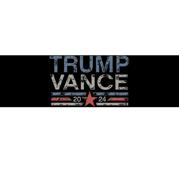 Trump Jd Vance 2024 Retro Stripe And Star Bumper Sticker