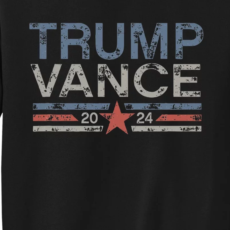 Trump Jd Vance 2024 Retro Stripe And Star Tall Sweatshirt