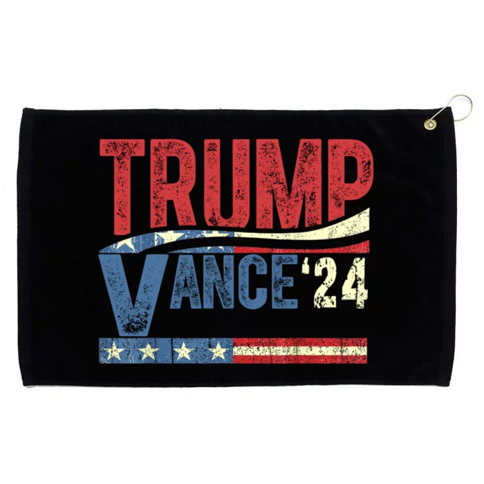 Trump J.D. Vance 2024 Trump Vance 2024 Retro Stripe Trump Jd Vance Grommeted Golf Towel