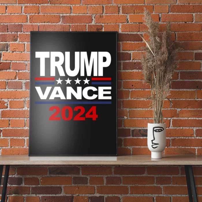 Trump J.D. Vance 2024 Trump Vance 2024 Retro Stripe Trump Jd Vance Poster