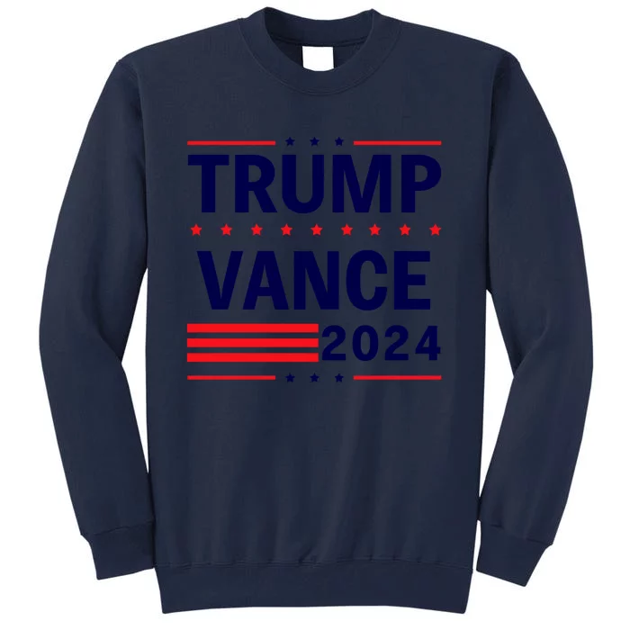 Trump J.D. Vance 2024 Trump Vance 2024 Retro Stripe Trump Jd Vance Tall Sweatshirt