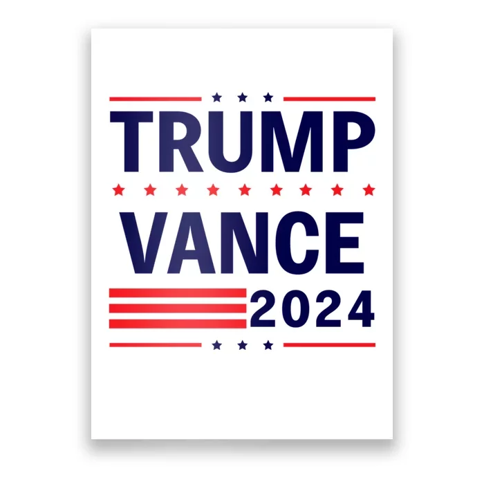 Trump J.D. Vance 2024 Trump Vance 2024 Retro Stripe Trump Jd Vance Poster