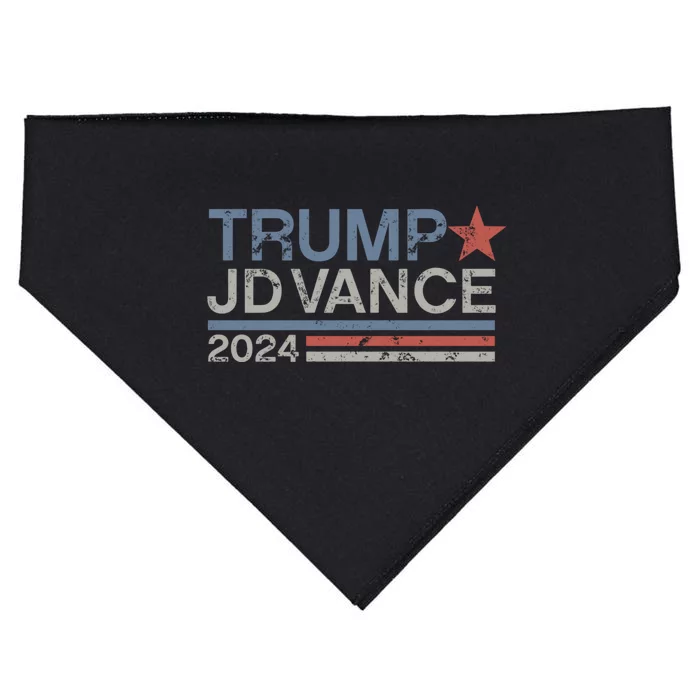 Trump J.D. Vance 2024 Trump Vance 2024 Retro Stripe Trump Jd Vance USA-Made Doggie Bandana