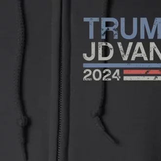 Trump J.D. Vance 2024 Trump Vance 2024 Retro Stripe Trump Jd Vance Full Zip Hoodie