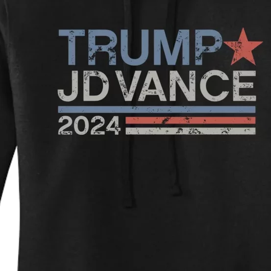 Trump J.D. Vance 2024 Trump Vance 2024 Retro Stripe Trump Jd Vance Women's Pullover Hoodie