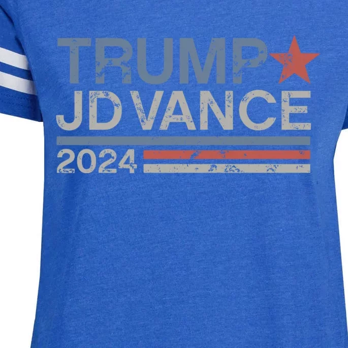 Trump J.D. Vance 2024 Trump Vance 2024 Retro Stripe Trump Jd Vance Enza Ladies Jersey Football T-Shirt