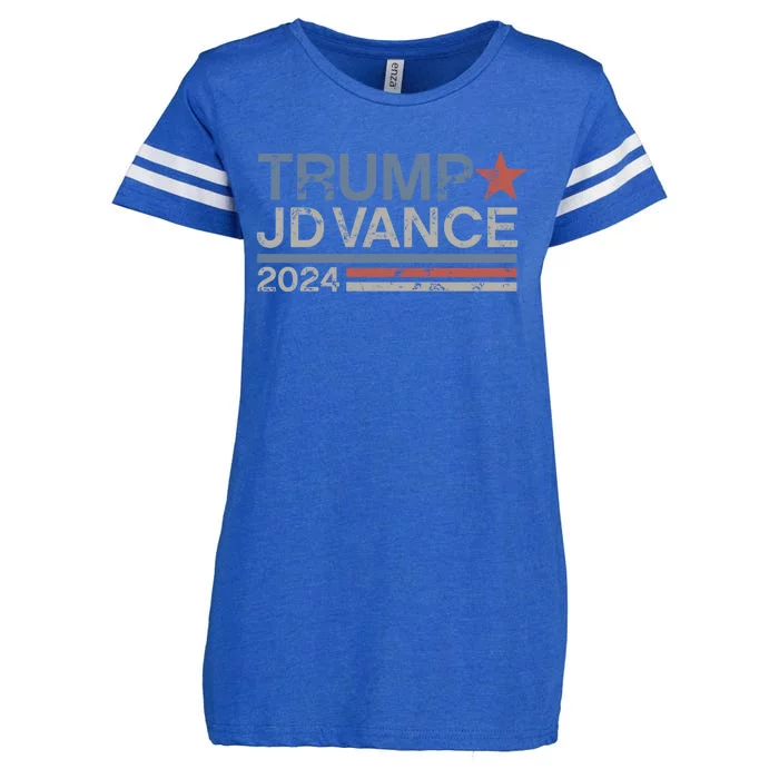 Trump J.D. Vance 2024 Trump Vance 2024 Retro Stripe Trump Jd Vance Enza Ladies Jersey Football T-Shirt