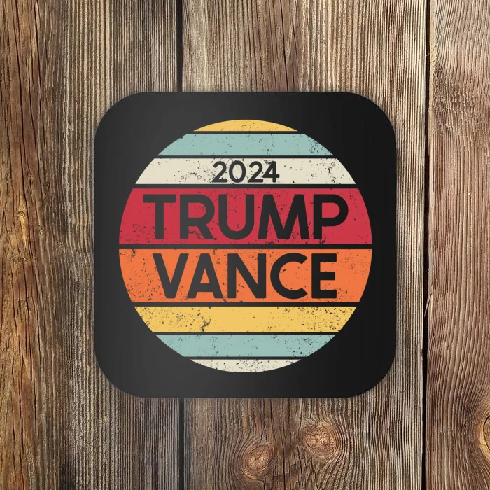 Trump J.D. Vance 2024 Trump Vance 2024 Retro Stripe Trump Jd Vance Coaster