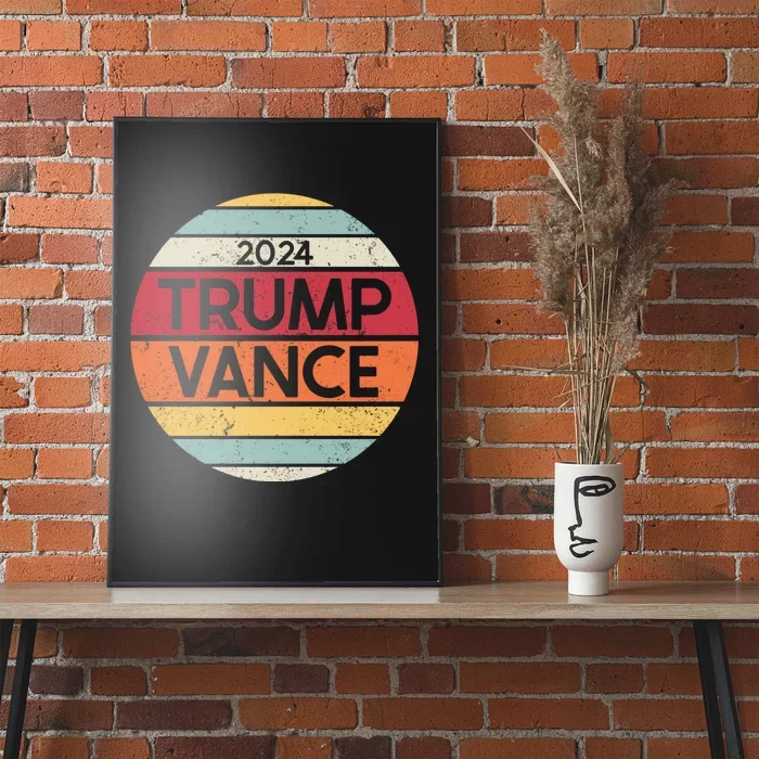 Trump J.D. Vance 2024 Trump Vance 2024 Retro Stripe Trump Jd Vance Poster