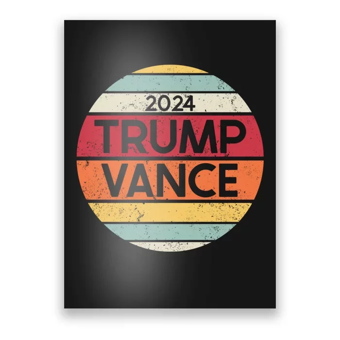 Trump J.D. Vance 2024 Trump Vance 2024 Retro Stripe Trump Jd Vance Poster