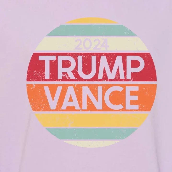 Trump J.D. Vance 2024 Trump Vance 2024 Retro Stripe Trump Jd Vance Garment-Dyed Sweatshirt