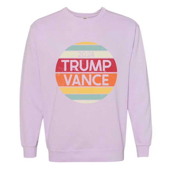 Trump J.D. Vance 2024 Trump Vance 2024 Retro Stripe Trump Jd Vance Garment-Dyed Sweatshirt