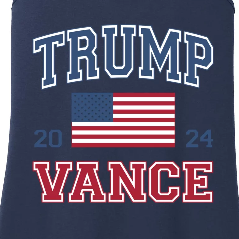 Trump J.D. Vance 2024 Trump Vance 2024 Retro Stripe Trump Jd Vance Ladies Essential Tank