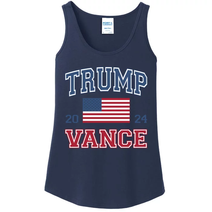 Trump J.D. Vance 2024 Trump Vance 2024 Retro Stripe Trump Jd Vance Ladies Essential Tank