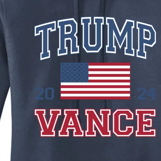 Trump J.D. Vance 2024 Trump Vance 2024 Retro Stripe Trump Jd Vance Women's Pullover Hoodie