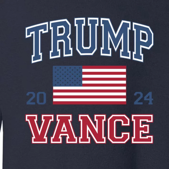 Trump J.D. Vance 2024 Trump Vance 2024 Retro Stripe Trump Jd Vance Toddler Sweatshirt