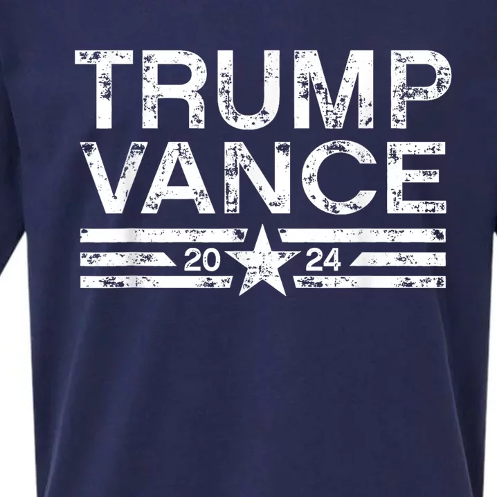 Trump J.D. Vance 2024 Retro Stripe Trump Vance Sueded Cloud Jersey T-Shirt