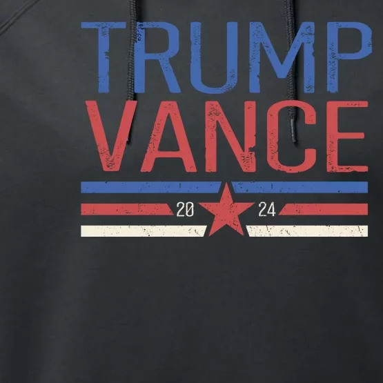 Trump Jd Vance 2024 Retro Stripe Star Election Performance Fleece Hoodie