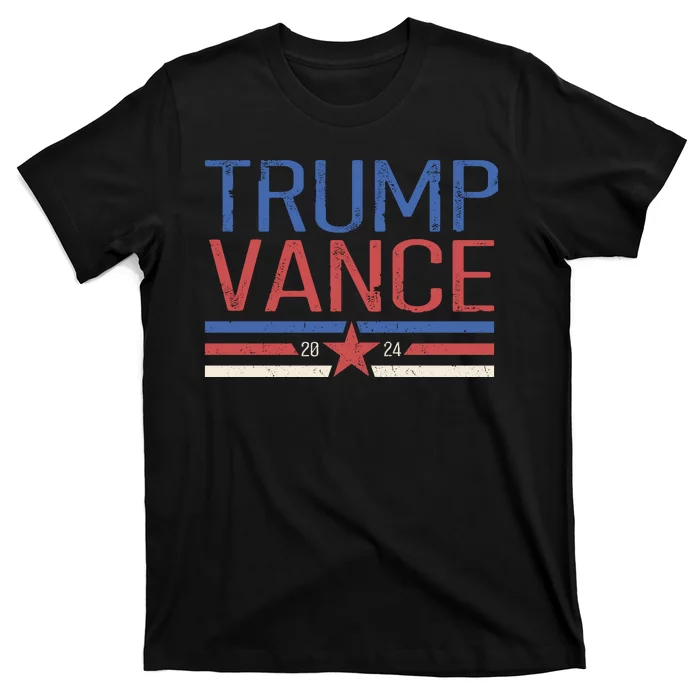 Trump Jd Vance 2024 Retro Stripe Star Election T-Shirt