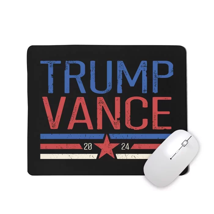 Trump Jd Vance 2024 Retro Stripe Star Election Mousepad