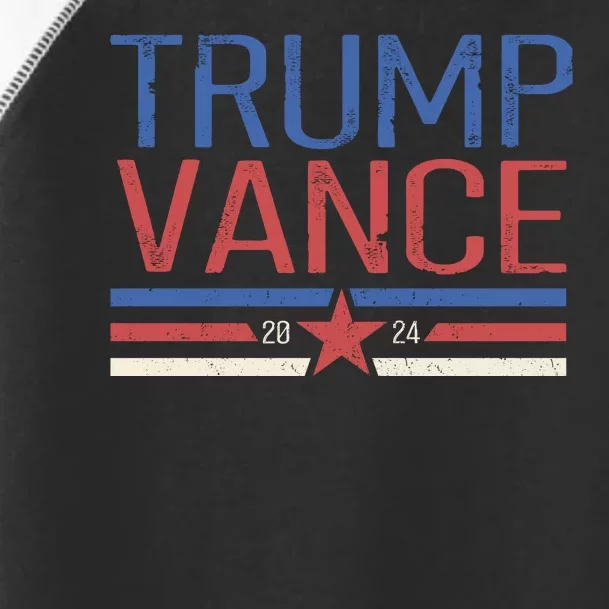 Trump Jd Vance 2024 Retro Stripe Star Election Toddler Fine Jersey T-Shirt