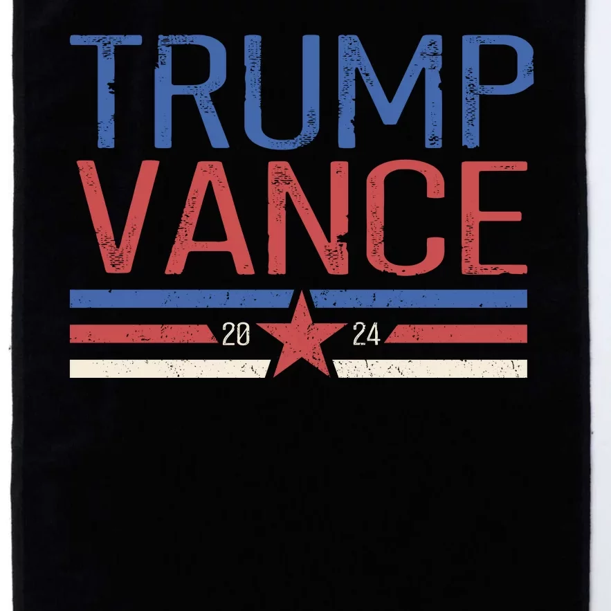 Trump Jd Vance 2024 Retro Stripe Star Election Platinum Collection Golf Towel