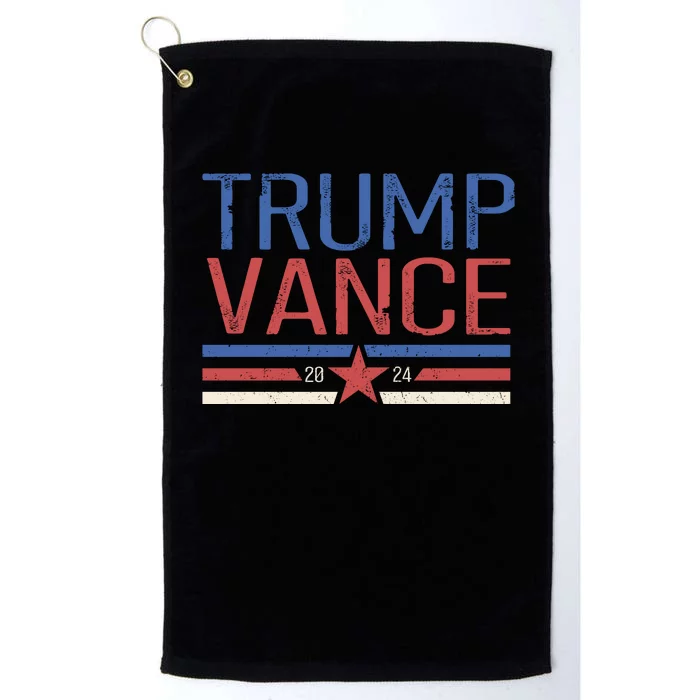 Trump Jd Vance 2024 Retro Stripe Star Election Platinum Collection Golf Towel