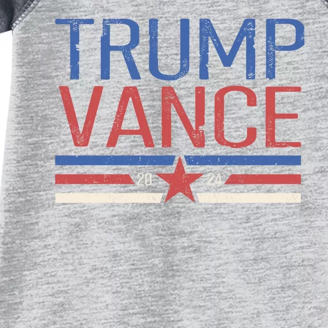 Trump Jd Vance 2024 Retro Stripe Star Election Infant Baby Jersey Bodysuit