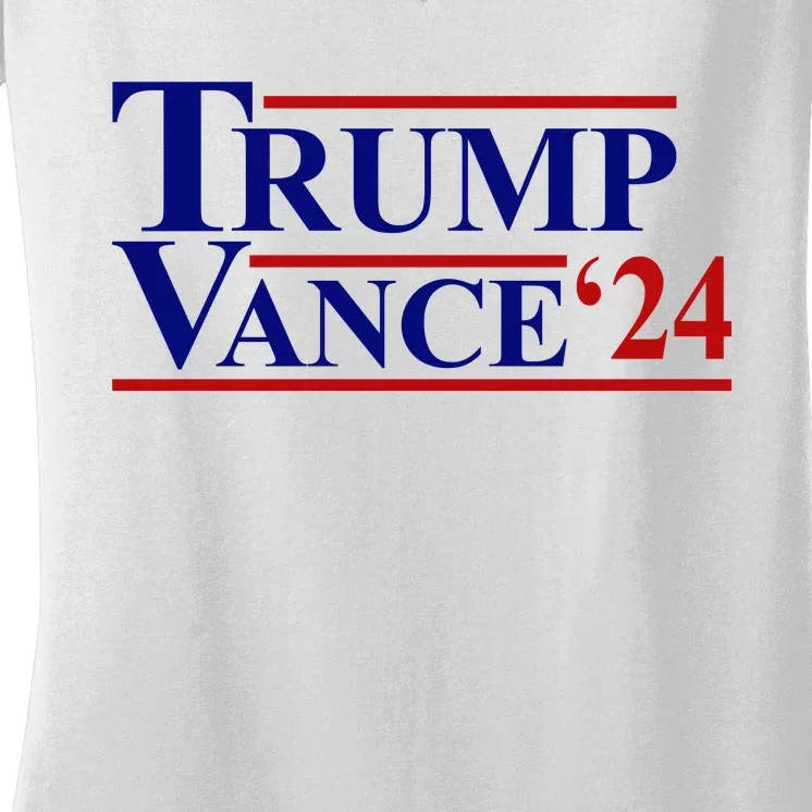 Trump Jd Vance 2024 Usa Political Election Women's V-Neck T-Shirt