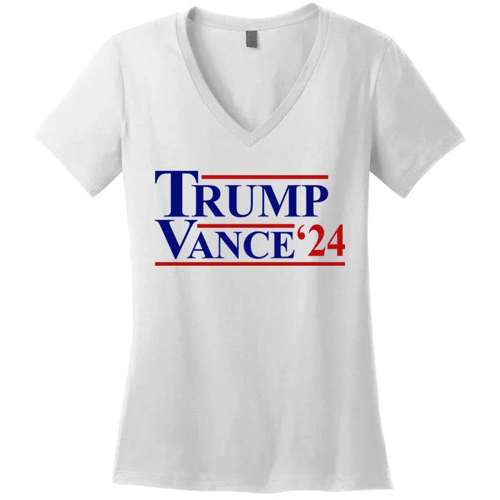 Trump Jd Vance 2024 Usa Political Election Women's V-Neck T-Shirt