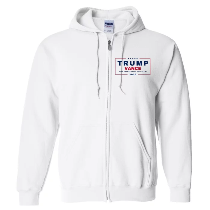 Trump Jd Vance Vp Make America Great Once Again! Maga 2024 Full Zip Hoodie