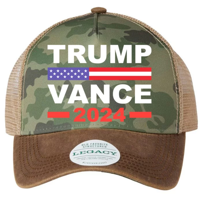 Trump J.D. Vance 2024 Trump Vance 2024 Retro Stripe Trump Jd Vance Legacy Tie Dye Trucker Hat