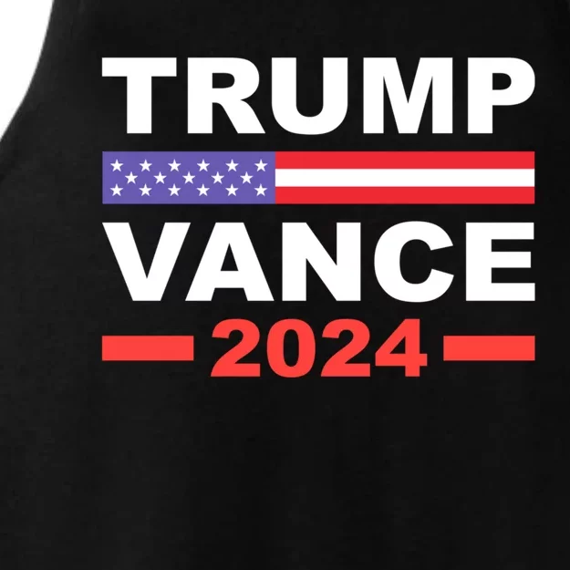 Trump J.D. Vance 2024 Trump Vance 2024 Retro Stripe Trump Jd Vance Ladies Tri-Blend Wicking Tank