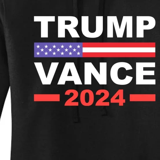 Trump J.D. Vance 2024 Trump Vance 2024 Retro Stripe Trump Jd Vance Women's Pullover Hoodie