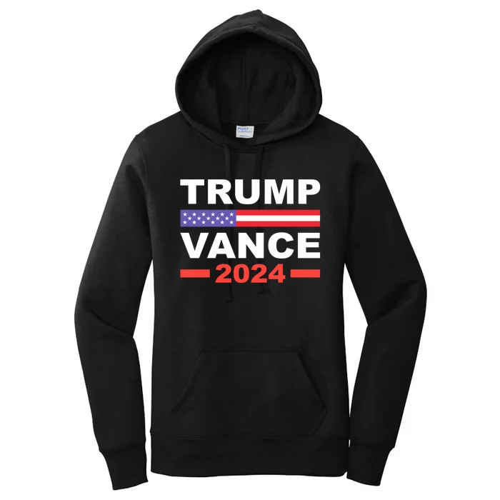 Trump J.D. Vance 2024 Trump Vance 2024 Retro Stripe Trump Jd Vance Women's Pullover Hoodie