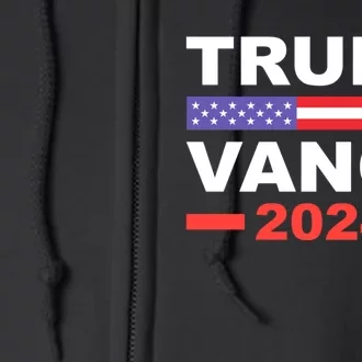 Trump J.D. Vance 2024 Trump Vance 2024 Retro Stripe Trump Jd Vance Full Zip Hoodie