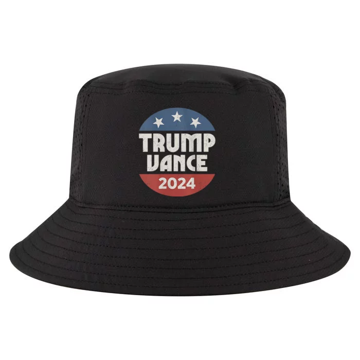 Trump J.D. Vance 2024 Trump Vance 2024 Retro Stripe Trump Jd Vance Cool Comfort Performance Bucket Hat