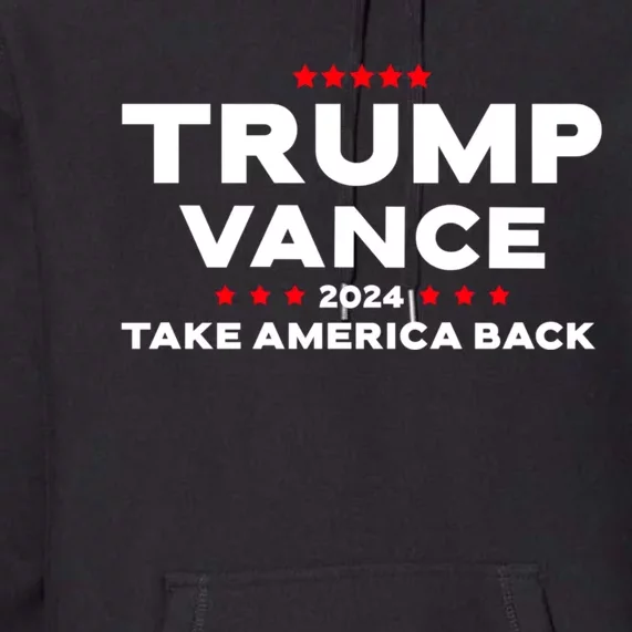 Trump J.D. Vance 2024 Trump Vance 2024 Retro Stripe Trump Jd Vance Premium Hoodie