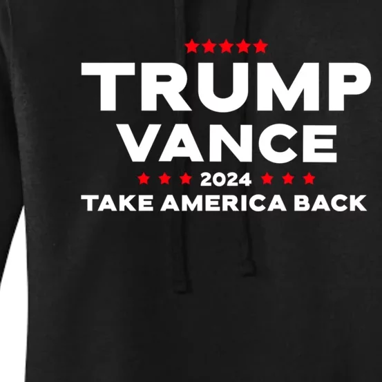 Trump J.D. Vance 2024 Trump Vance 2024 Retro Stripe Trump Jd Vance Women's Pullover Hoodie