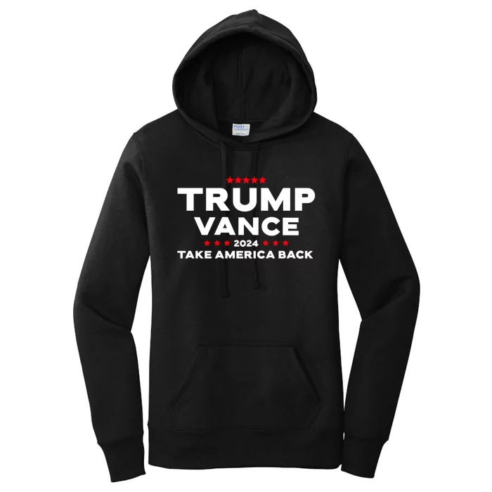 Trump J.D. Vance 2024 Trump Vance 2024 Retro Stripe Trump Jd Vance Women's Pullover Hoodie