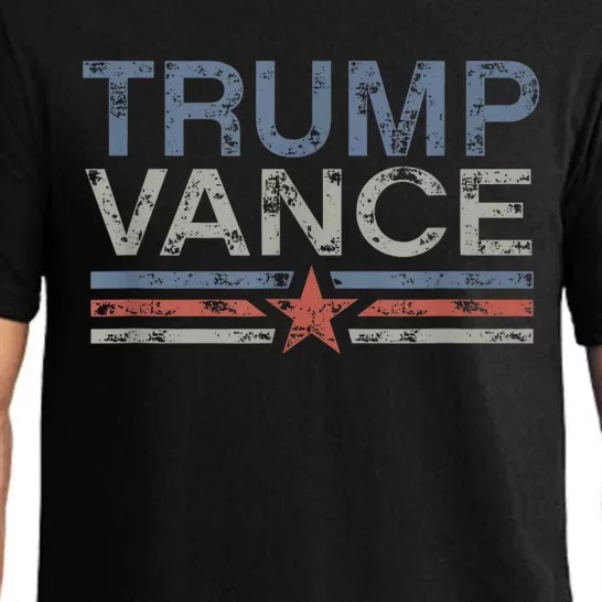 Trump Jd Vance 2024 Retro Stripe Trump Vance 2024 Pajama Set