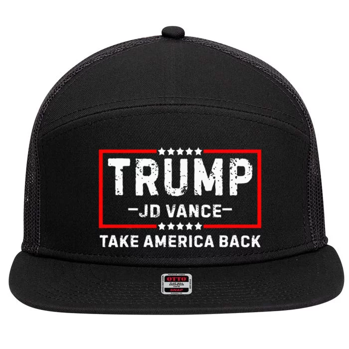 Trump Jd Vance 2024 For President Vp Republican Election 24 7 Panel Mesh Trucker Snapback Hat