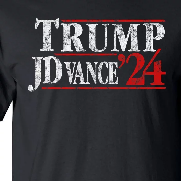 Trump Jd Vance 2024 Bold Retro Stripe Star Trump Vance 2024 Tall T-Shirt