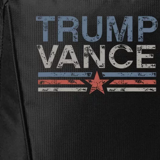 Trump Jd Vance 2024 Bold Retro Stripe Star Trump Vance 2024 City Backpack