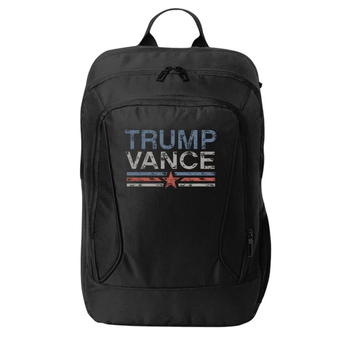 Trump Jd Vance 2024 Bold Retro Stripe Star Trump Vance 2024 City Backpack