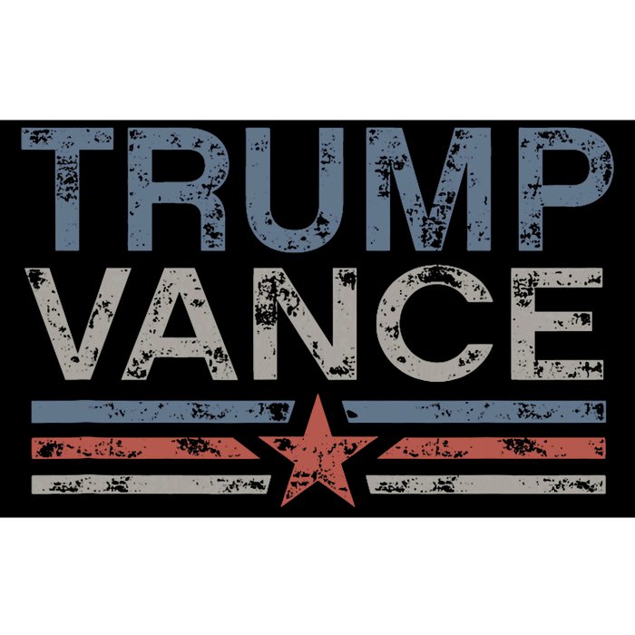 Trump Jd Vance 2024 Bold Retro Stripe Star Trump Vance 2024 Bumper Sticker