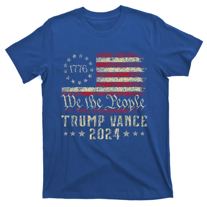 Trump Jd Vance 1776 Retro Us American Flag T-Shirt