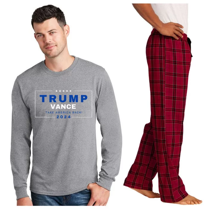 Trump Jd Vance Vp Make America Great Once Again! 2024 Long Sleeve Pajama Set