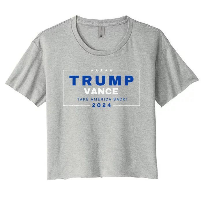 Trump Jd Vance Vp Make America Great Once Again! 2024 Women's Crop Top Tee